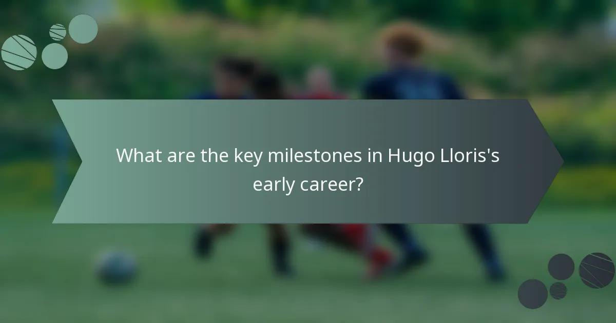 What are the key milestones in Hugo Lloris's early career?